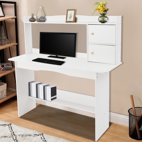 White computer desk with - white,